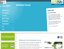 Tablet Screenshot of gaestehaeuser-gussow.de